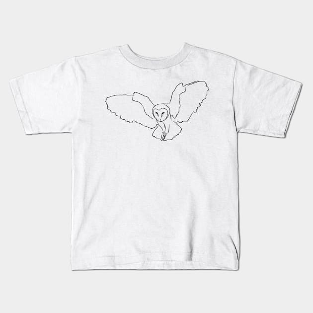 Owl Silhouette Kids T-Shirt by VanishingPrints